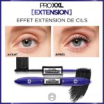 L'Oréal Paris - Mascara Pro XXL Extension - Effet Extension de Cils Professionnel - Technologie Double Brosse - Longue Tenue - Teinte : Noir - 12 ml – Image 4