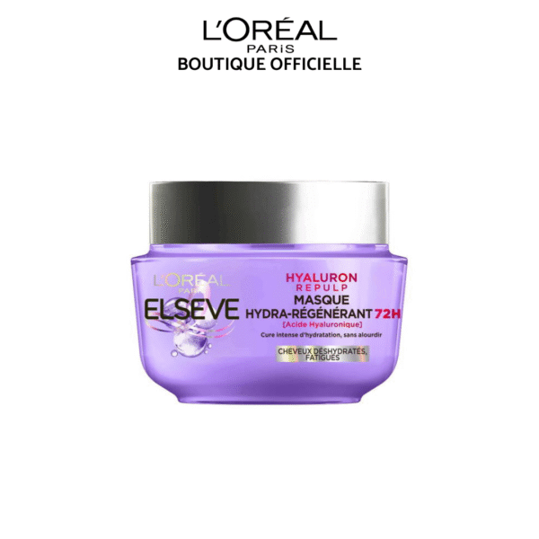 Masque cheveux Elsève Hyaluron Repulp Hydra-Régénérant 72H pour Cheveux Déshydratés - 310ml - L'Oréal Paris