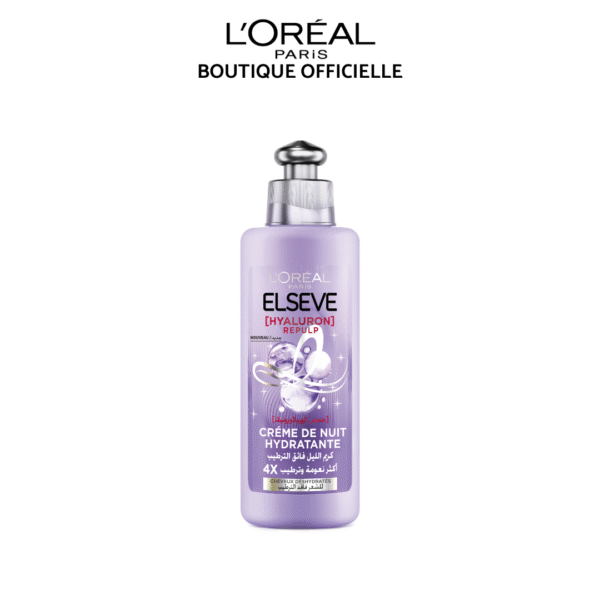 Soin Sans Rinçage De Nuit Elsève Hyaluron Repulp enrichi En Acide Hyaluronique - 200ml - L'Oréal Paris