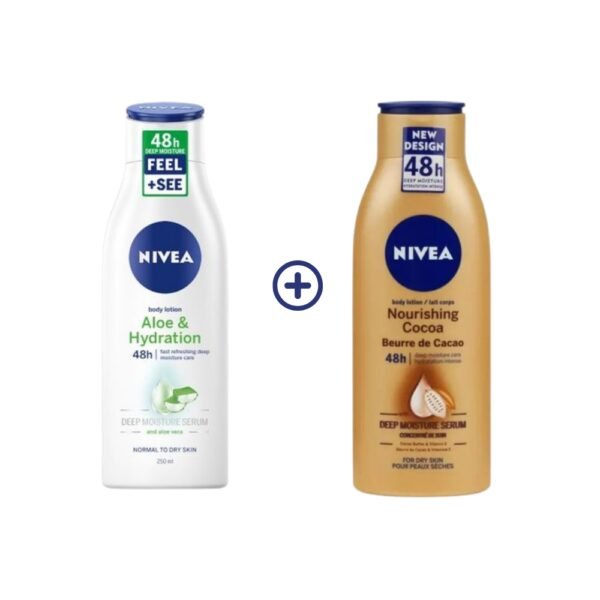 Pack NIVEA Hydratation Intense – Lait Cacao & Lait Aloe Vera 2 x 250ml