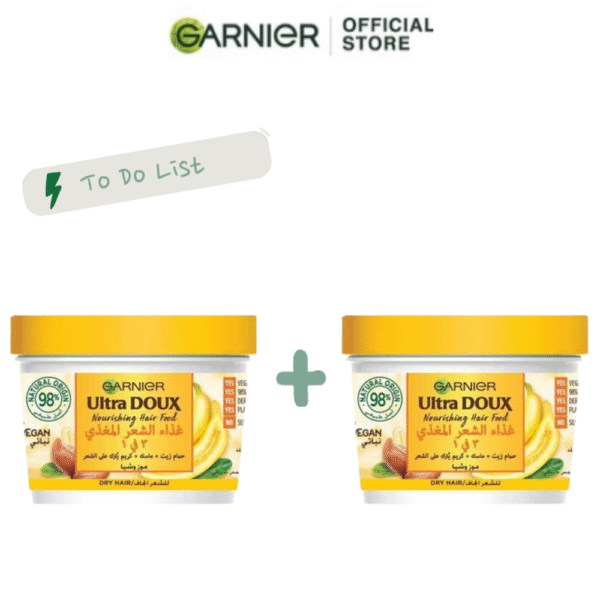 Lot de 2 Masque Ultra Doux Hair Food Banane 390ml, 2ème à -50%