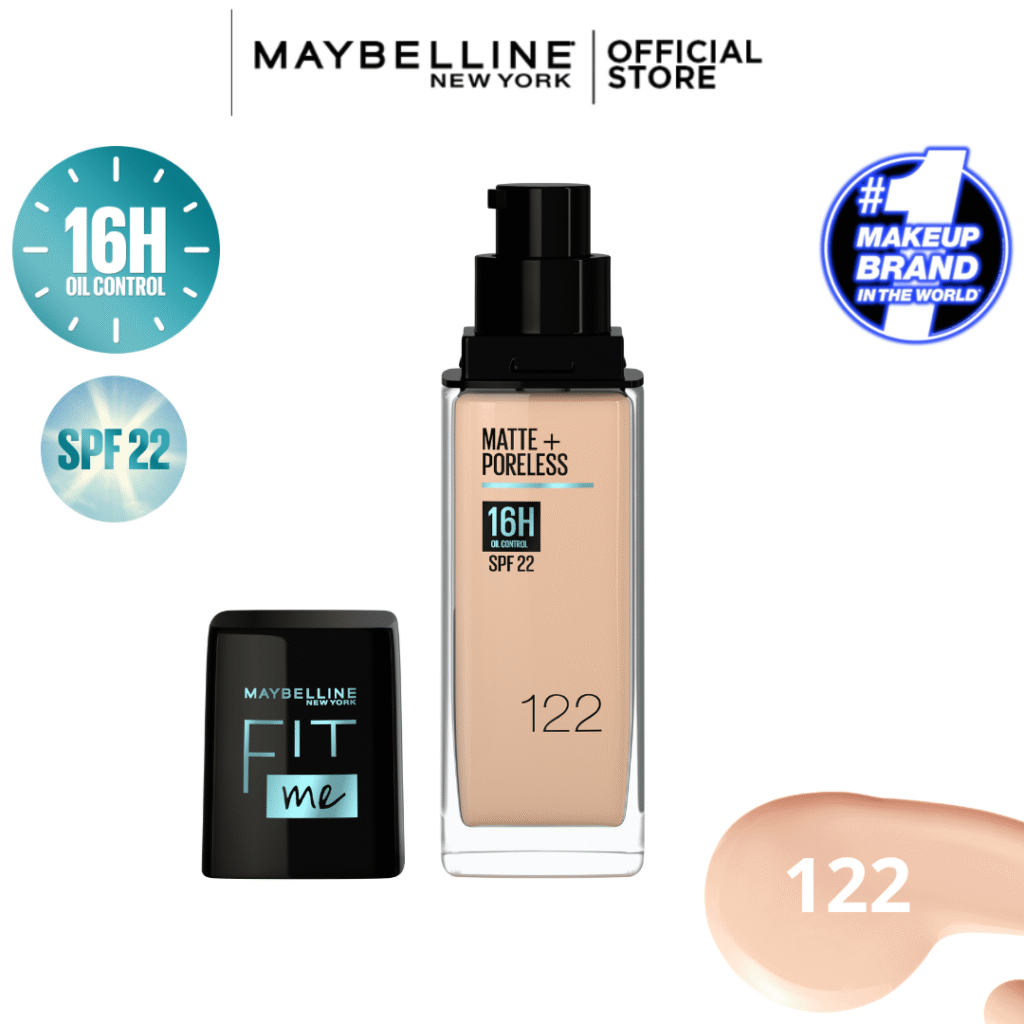 Maybelline - Fit Me Matte + Poreless Liquid Foundation SPF 22 - 122 Creamy Beige 30ml