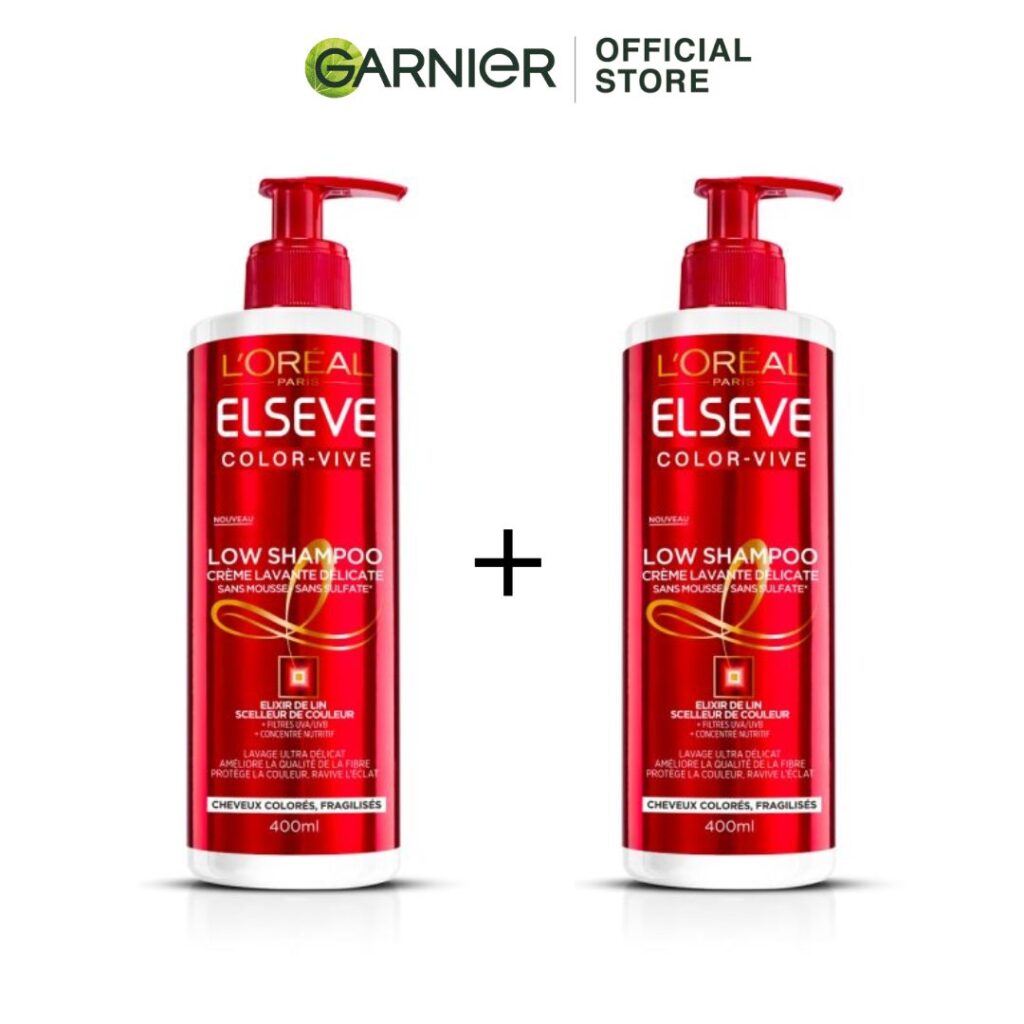 LOT DE 2 L’oréal Elsève Color Vive Low Poo 400ml