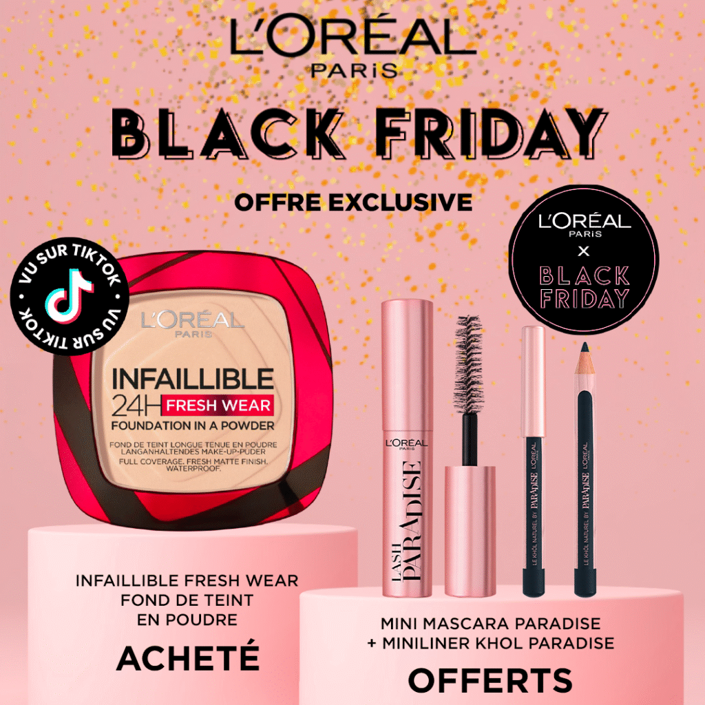 L'Oréal Paris - Infaillible Fresh Wear Fond de Teint en Poudre = Mini Mascara + MiniLiner Khol Paradise OFFERTS !